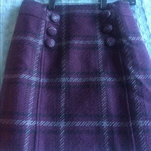 Purple plaid skirt
